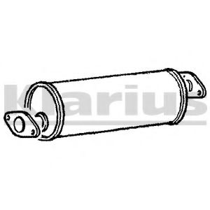 Средний глушитель выхлопных газов KLARIUS 210101