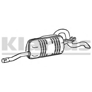 Глушитель выхлопных газов конечный KLARIUS 220659