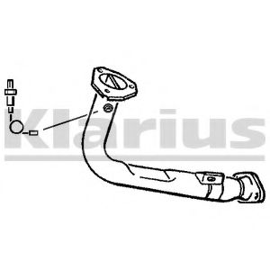 Труба выхлопного газа KLARIUS 301302