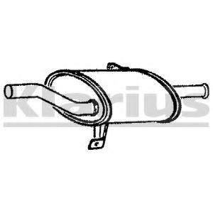 Глушитель выхлопных газов конечный KLARIUS DN225C