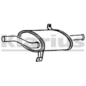 Глушитель выхлопных газов конечный KLARIUS DN296X