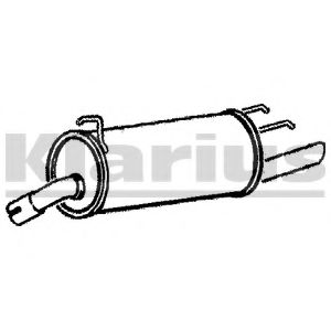 Глушитель выхлопных газов конечный KLARIUS GM184G