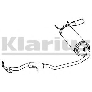 Глушитель выхлопных газов конечный KLARIUS MA167C