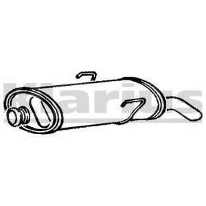 Глушитель выхлопных газов конечный KLARIUS PG217D