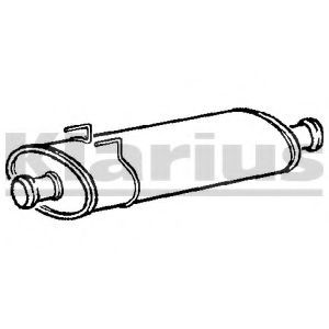 Средний глушитель выхлопных газов KLARIUS RN886A