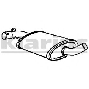 Средний глушитель выхлопных газов KLARIUS VW161A