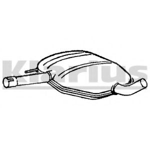 Средний глушитель выхлопных газов KLARIUS VW239J