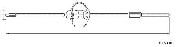 Трос, стояночная тормозная система CABOR 10.5338