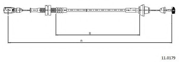 Тросик газа CABOR 110179