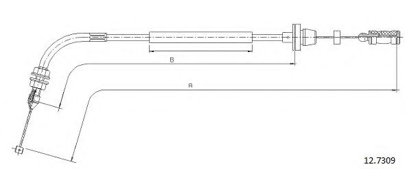 Тросик газа CABOR 127309
