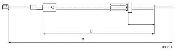 Тросик замка капота CABOR 16061