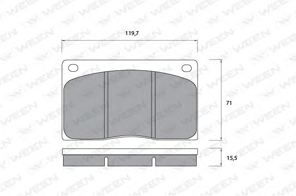 Комплект тормозных колодок, дисковый тормоз WEEN 151-1089