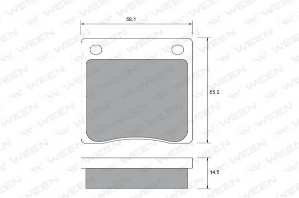 Комплект тормозных колодок, дисковый тормоз WEEN 20128