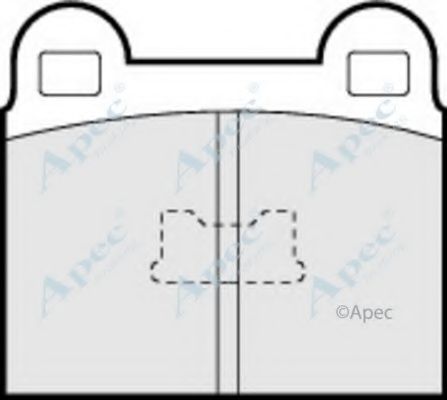 Комплект тормозных колодок, дисковый тормоз APEC braking PAD143