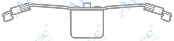 Комплектующие, тормозные колодки APEC braking KIT1040