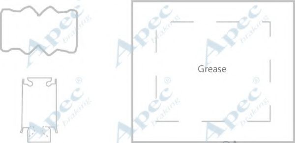 Комплектующие, тормозные колодки APEC braking KIT1165