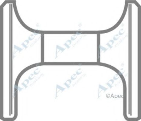 Комплектующие, тормозные колодки APEC braking KIT423