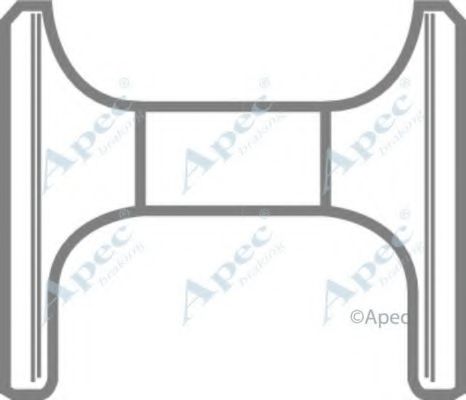 Комплектующие, тормозные колодки APEC braking KIT258