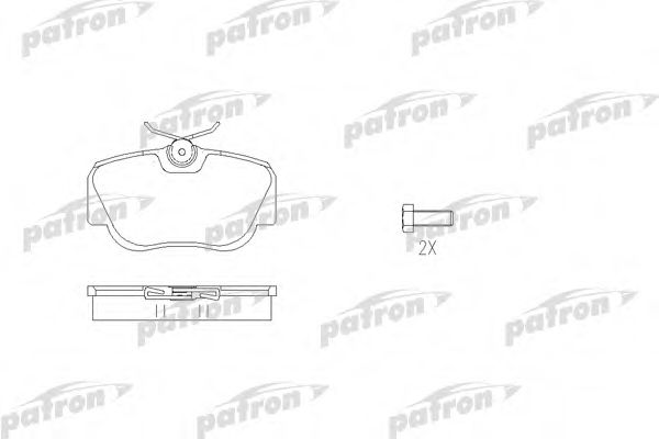 Комплект тормозных колодок, дисковый тормоз PATRON PBP669