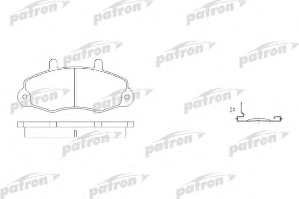 Комплект тормозных колодок, дисковый тормоз PATRON PBP700