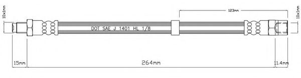 Тормозной шланг MOTAQUIP VBH1101