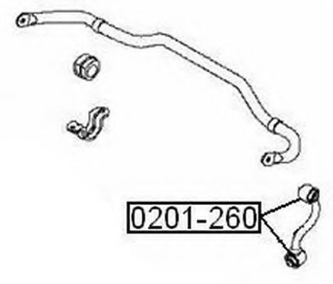 Подвеска, рычаг независимой подвески колеса ASVA 0201-260