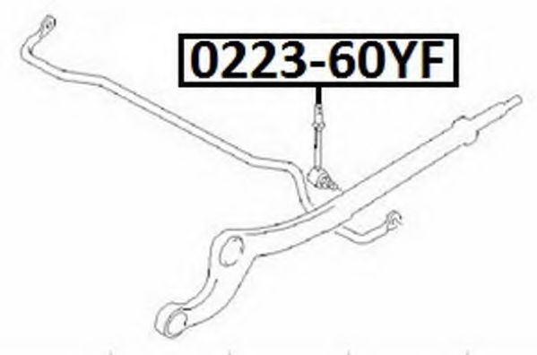 Тяга / стойка, стабилизатор ASVA 0223-60YF