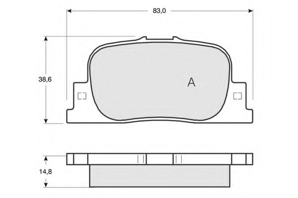 Комплект тормозных колодок, дисковый тормоз PROCODIS FRANCE PF1371