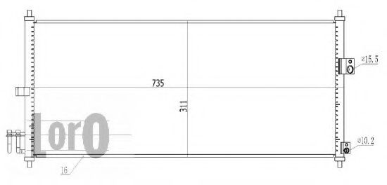 Конденсатор, кондиционер LORO 035-016-0027