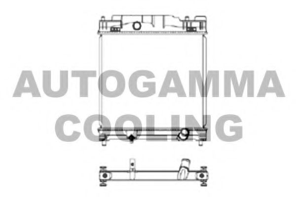 Радиатор, охлаждение двигателя AUTOGAMMA 105904
