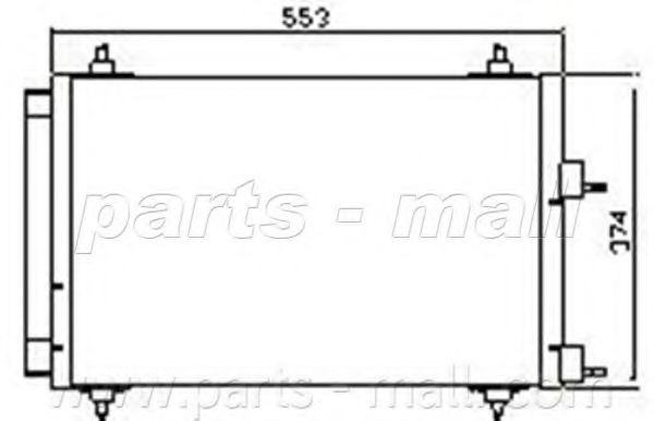 Конденсатор, кондиционер PARTS-MALL PXNCX-054L