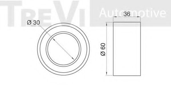 Паразитный / Ведущий ролик, зубчатый ремень TREVI AUTOMOTIVE T2034
