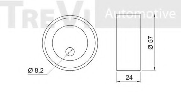 Натяжной ролик, ремень ГРМ TREVI AUTOMOTIVE T2090