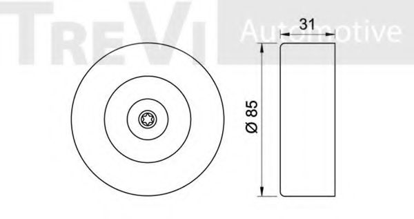 Паразитный / ведущий ролик, поликлиновой ремень TREVI AUTOMOTIVE T1937