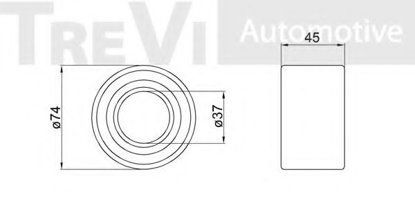 Комплект подшипника ступицы колеса TREVI AUTOMOTIVE 40162