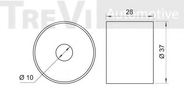 Паразитный / Ведущий ролик, зубчатый ремень BERTOLOTTI 57443