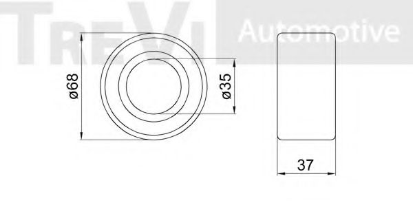 Комплект подшипника ступицы колеса TREVI AUTOMOTIVE 21311