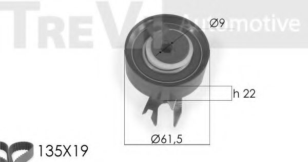 Комплект ремня ГРМ TREVI AUTOMOTIVE KD1161