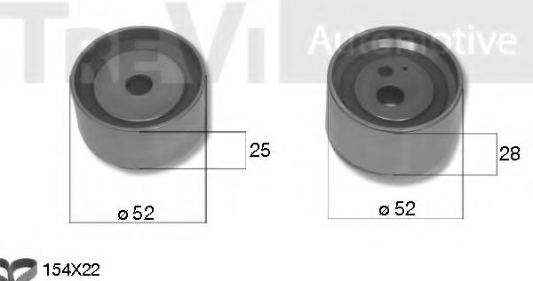 Комплект ремня ГРМ TREVI AUTOMOTIVE KD1375