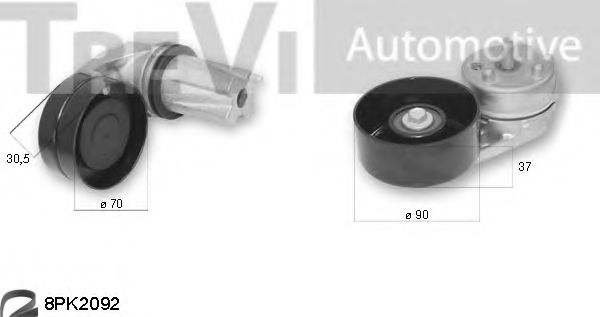 Поликлиновой ременный комплект TREVI AUTOMOTIVE KA1168