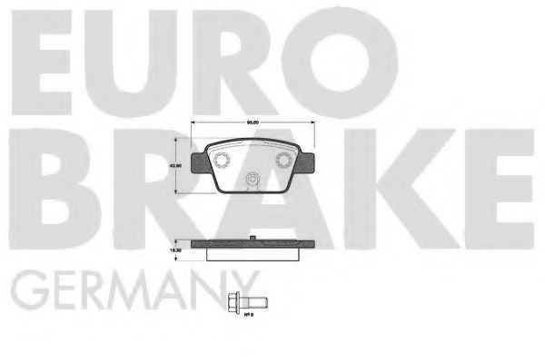 Комплект тормозных колодок, дисковый тормоз EUROBRAKE 5502222366