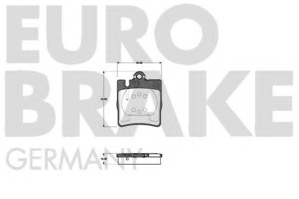Комплект тормозных колодок, дисковый тормоз EUROBRAKE 5502223339