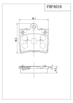Комплект тормозных колодок, дисковый тормоз FI.BA FBP4016