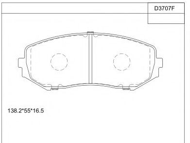 Комплект тормозных колодок, дисковый тормоз ASIMCO KD3707F