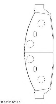 Комплект тормозных колодок, дисковый тормоз ASIMCO KD6750