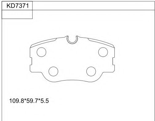 Комплект тормозных колодок, дисковый тормоз ASIMCO KD7371