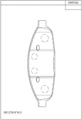 Комплект тормозных колодок, дисковый тормоз ASIMCO KD66510