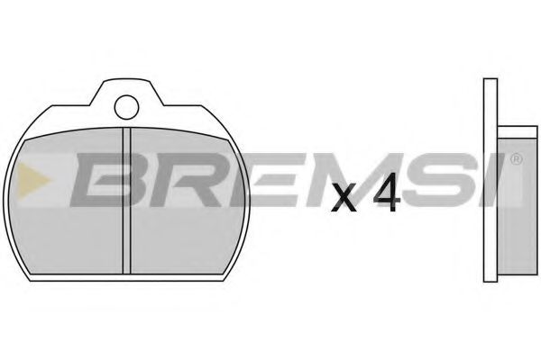 Комплект тормозных колодок, дисковый тормоз BREMSI 20317