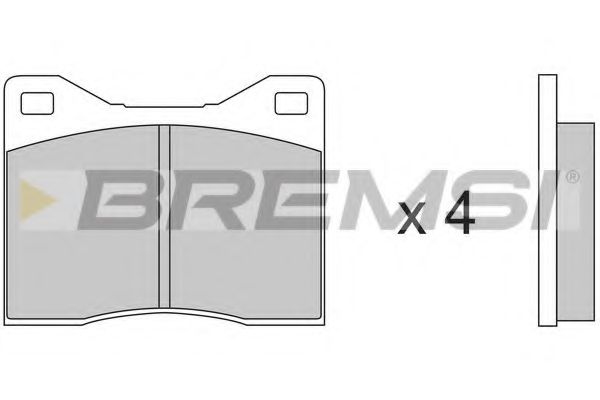 Комплект тормозных колодок, дисковый тормоз BREMSI BP2147