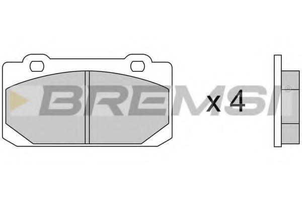 Комплект тормозных колодок, дисковый тормоз BREMSI BP2240